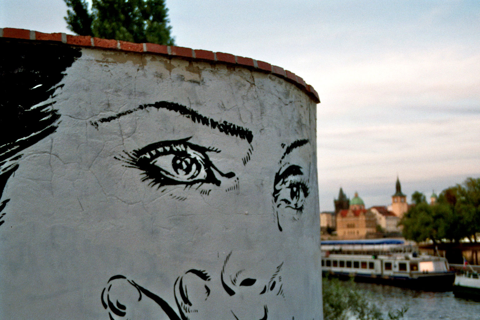 Prague street art eyes