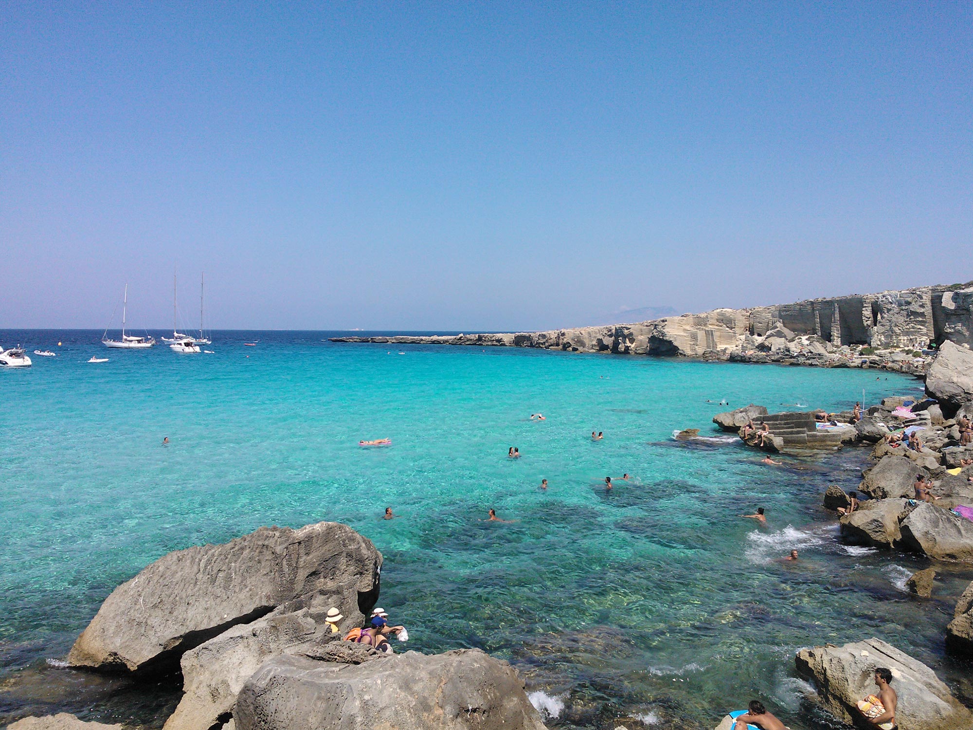 Trapani Favignana see people transparent blue