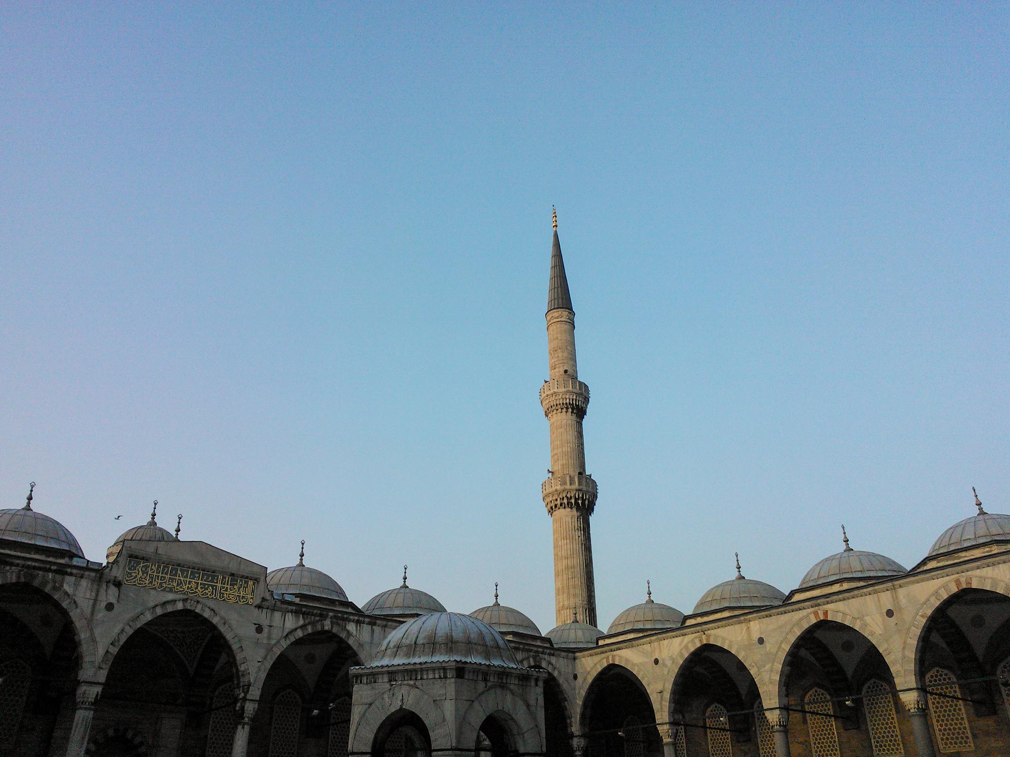 Turkey Istanbul Blue Mosque minaret
