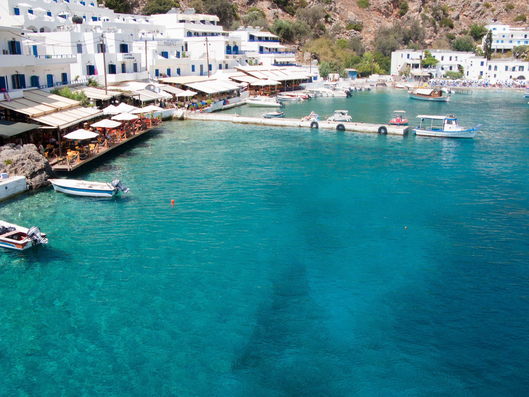 Creata South coast ferry Loutro village