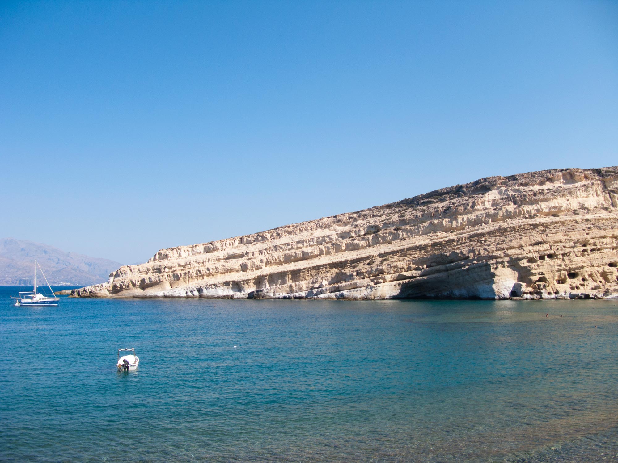 Creta Matala beach cliff