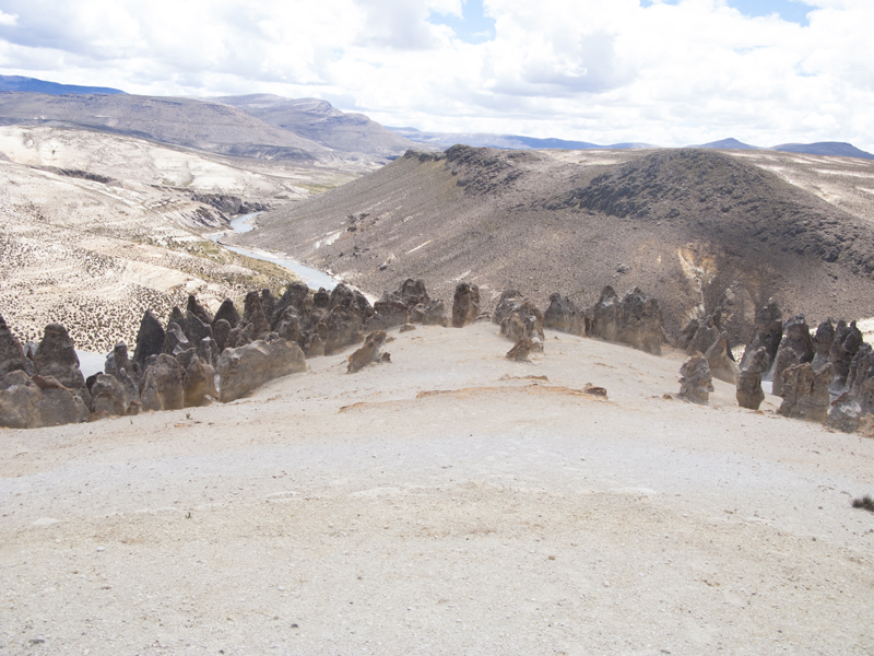 Peru Arequipa Colca Reserva National Salinas bosque piedras top view