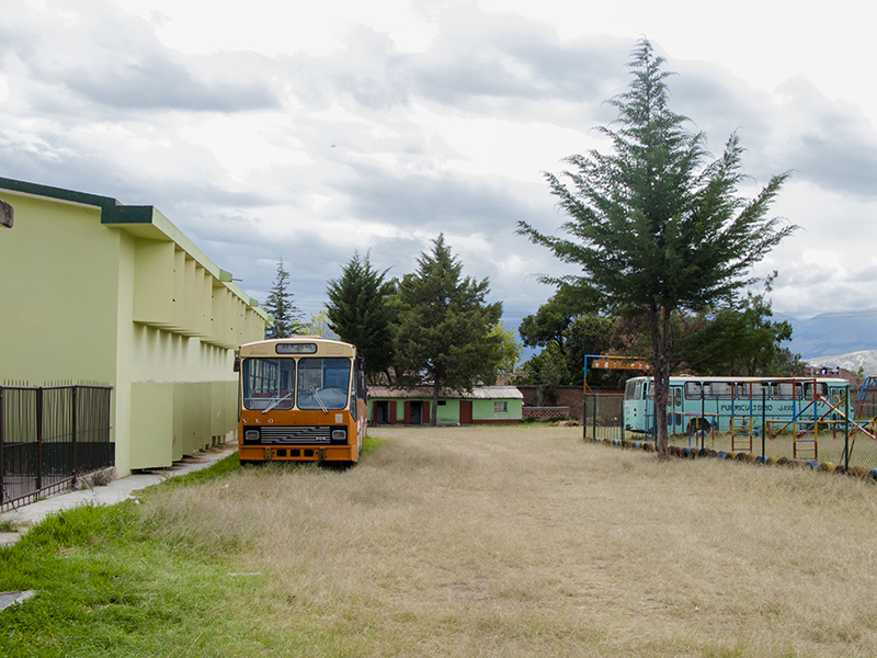 Peru Ayacucho Puericultorio old school bus