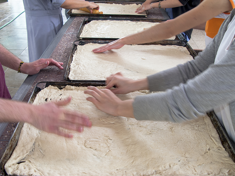 Peru Ayacucho Puericultorio volunteering pizza making