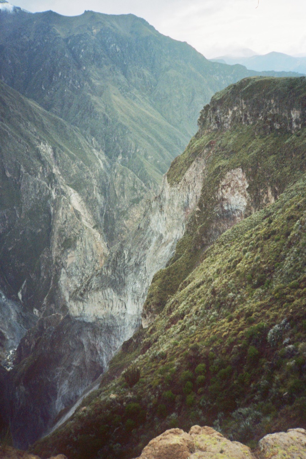 Peru Colca Canyon portrait green rocks