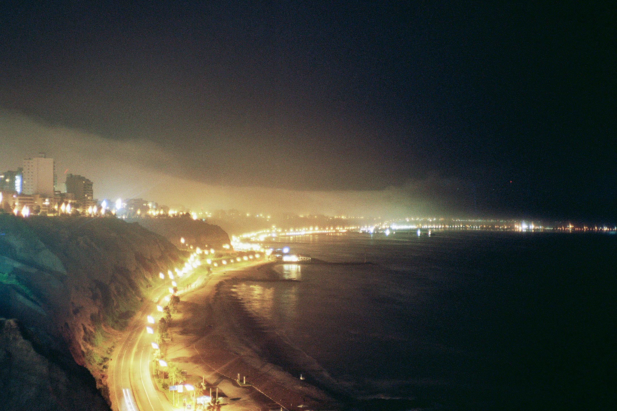 Peru Lima Miraflores Larcomar night ocean