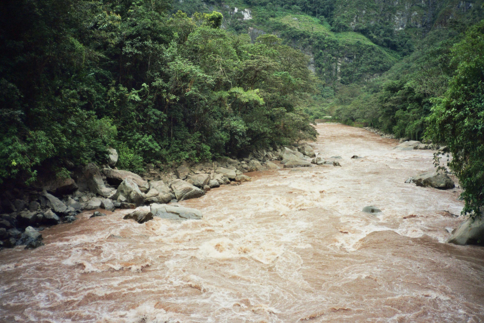 Peru machu Picchu from aguas calientes rio rubamba