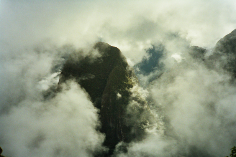 Peru machu Picchu mountains clouds