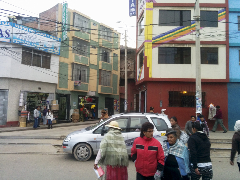 Peru Puno streets modern tradition