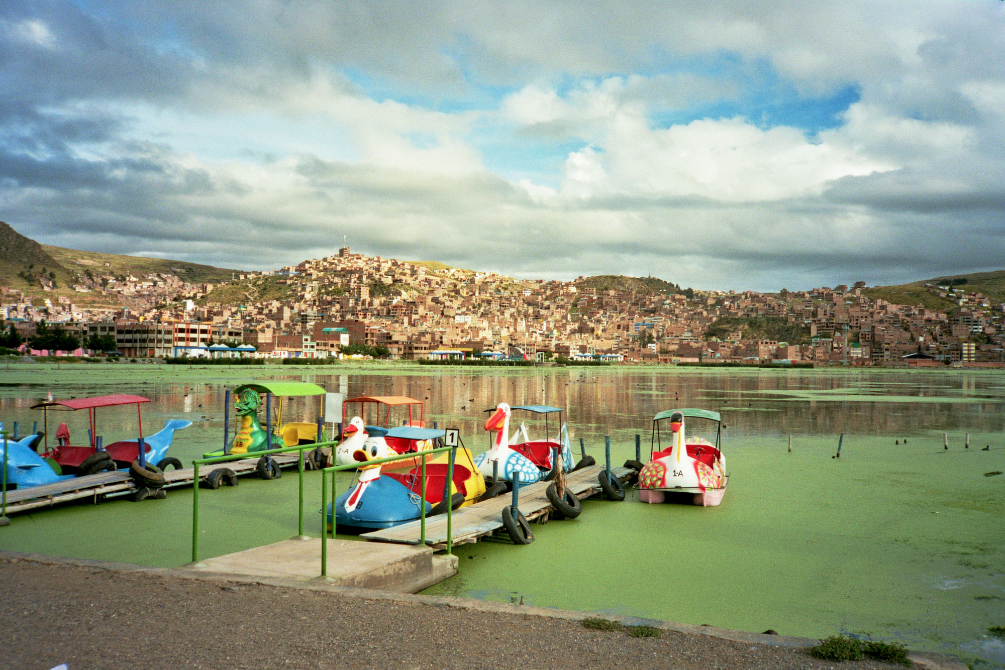 Peru Puno Titicaca harbor