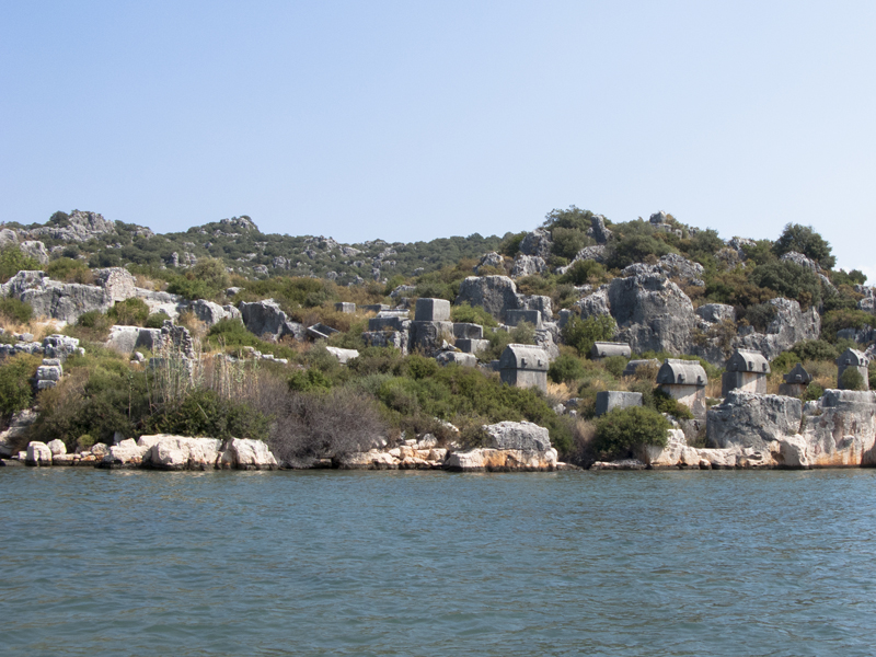 Turkey ucagiz boat kalekoy graves