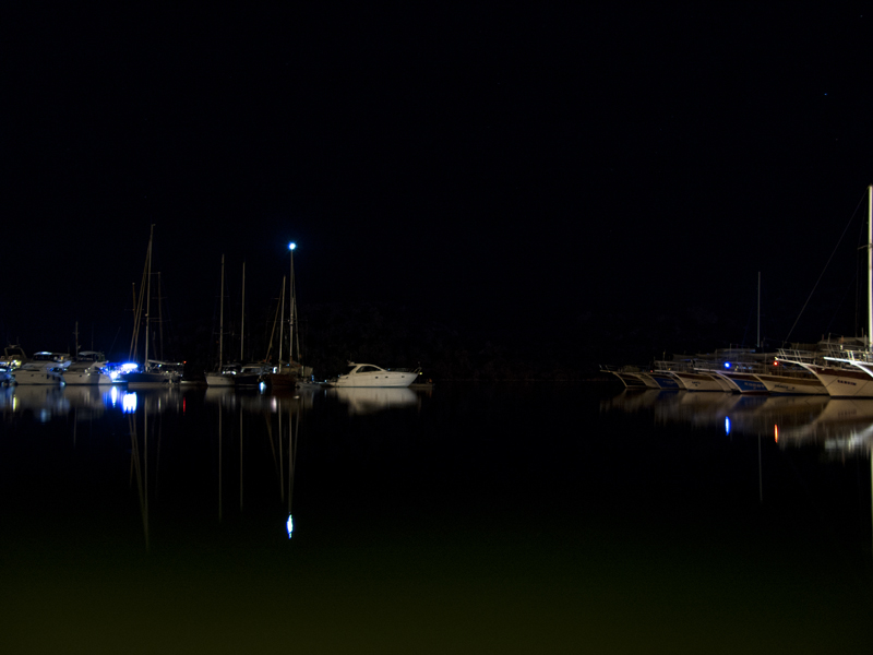 Turkey ucagiz village harbor reflection