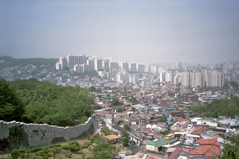 Seoul Naksan Park panorama buildings