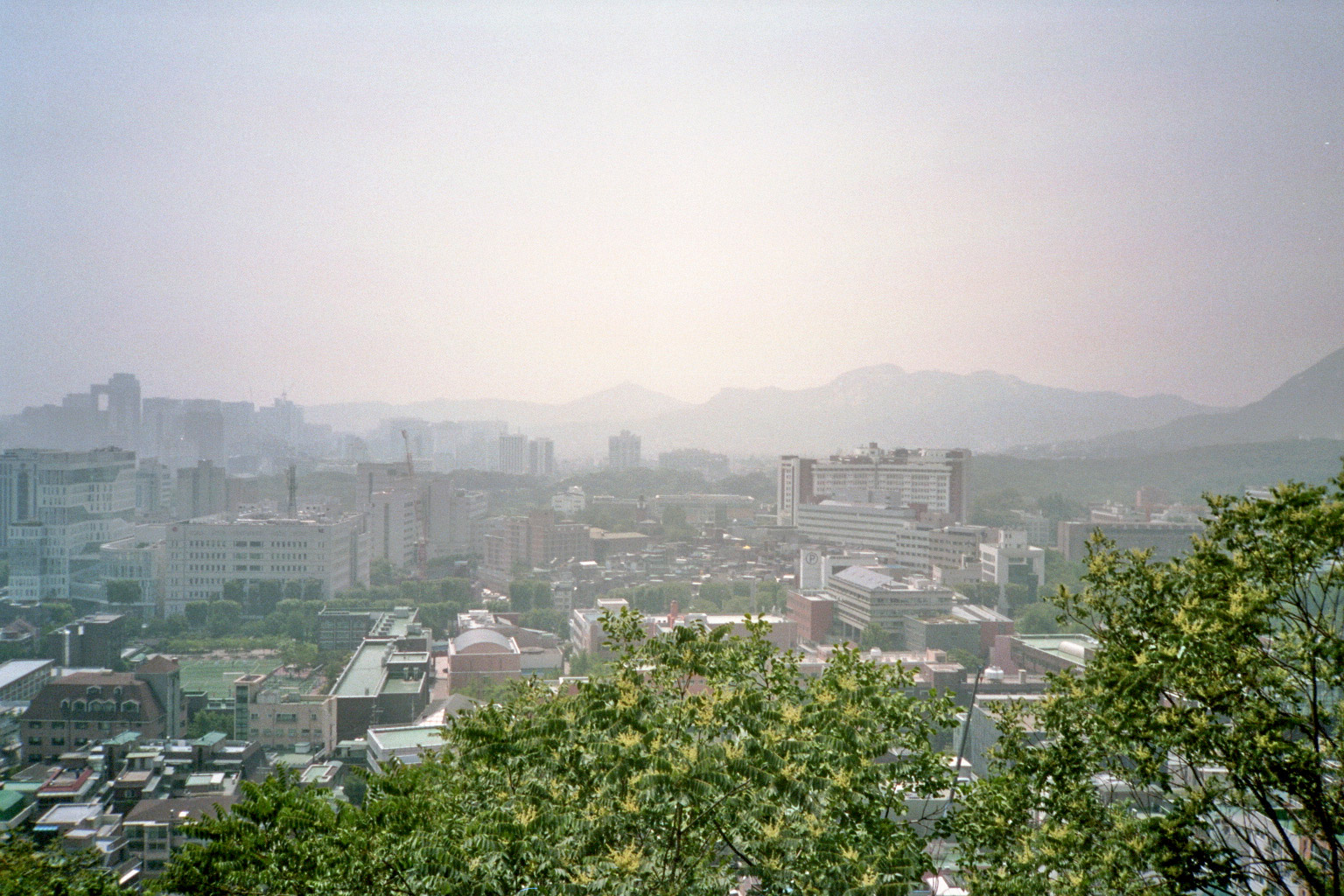 Seoul Naksan Park panorama city view