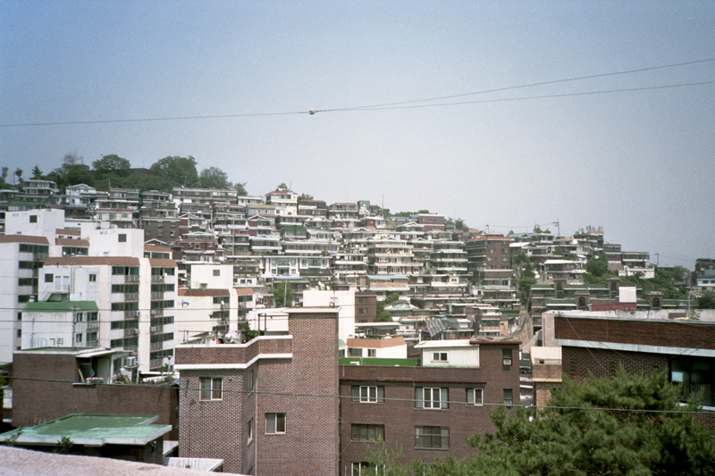 Seoul Naksan Park panorama old houses