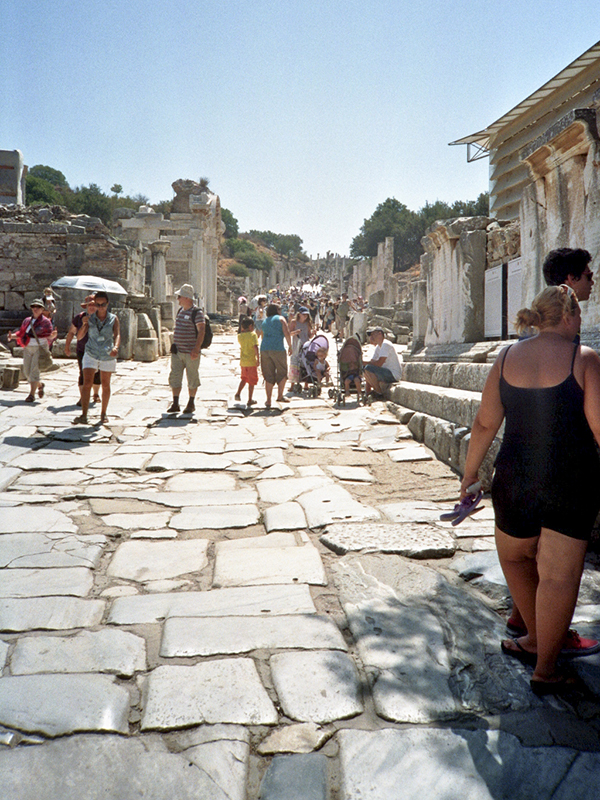 turkey ephesus ruins cobble stone