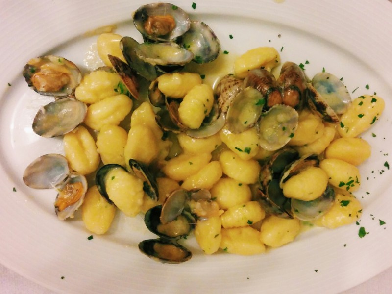 Italy liguria Gnocchi alle vongole