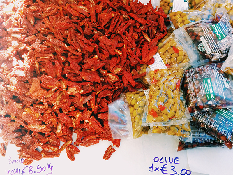 Liguria market dried tomatoes