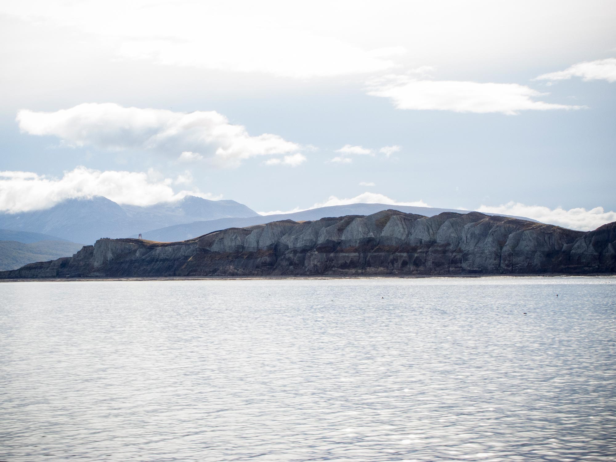 Argentina Ushuaia beagle channel cliffs