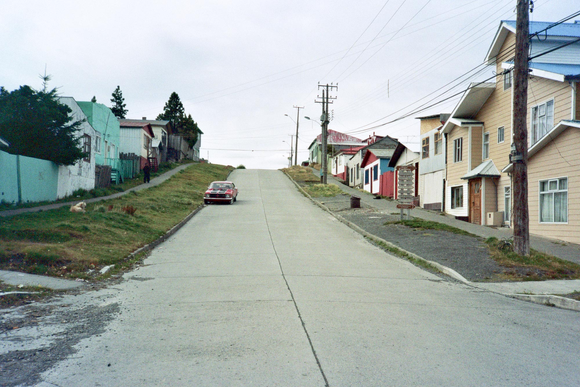 Chile Patagonia Puerto natales street car