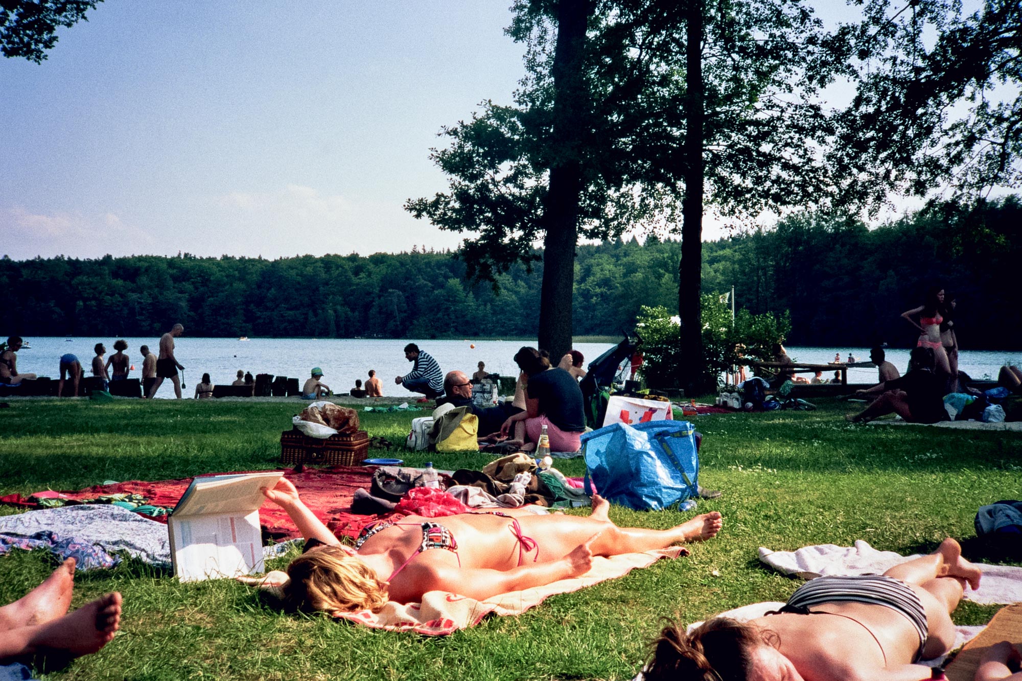 Berlin Liepnitzsee people grass picnic