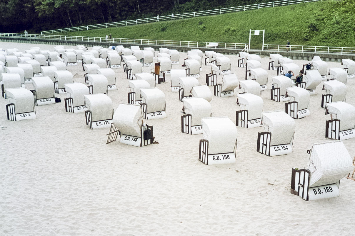 Germany rugen Sellin beach chairs strandkorb