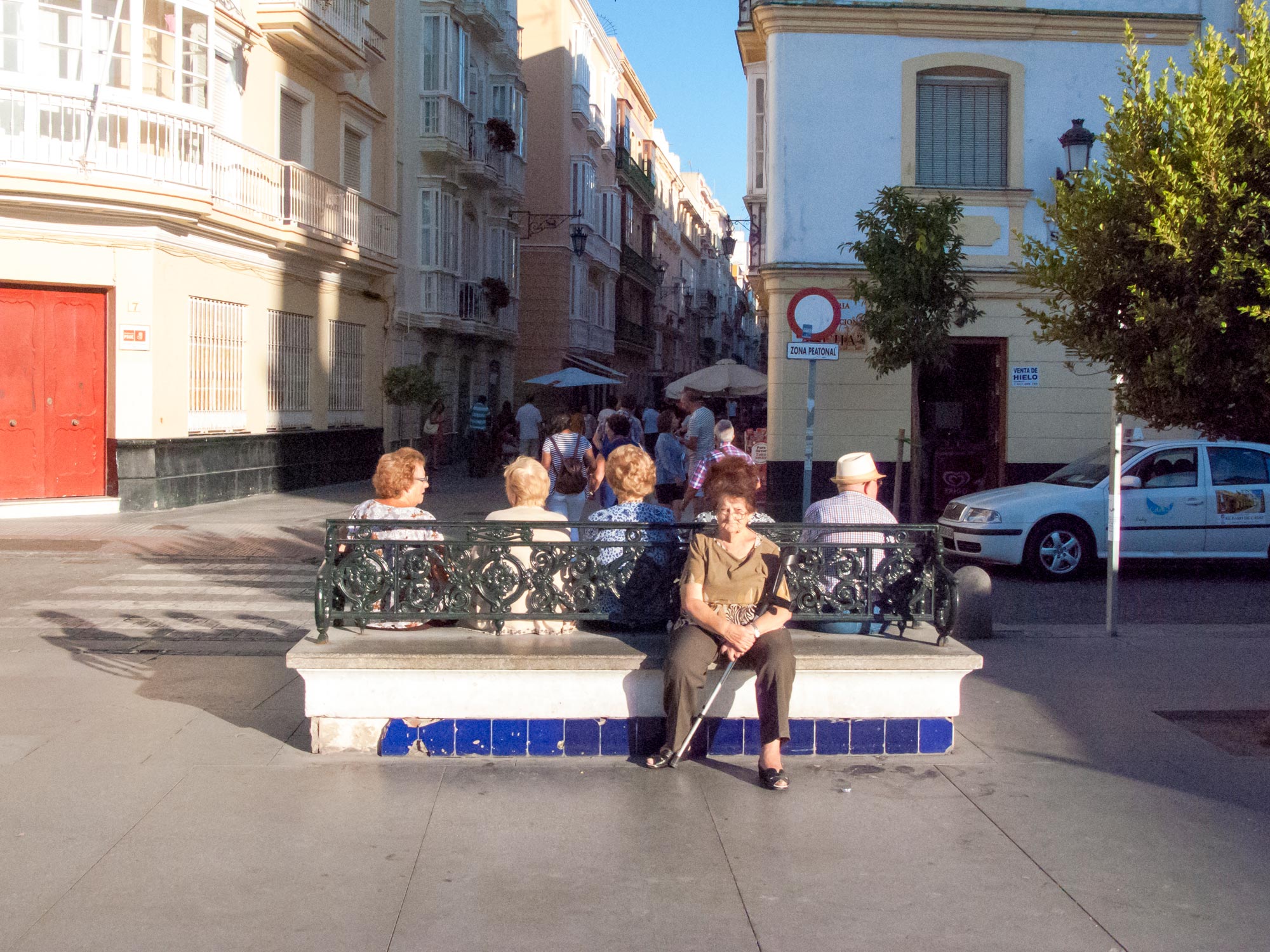 Cadiz elderly women on a bench