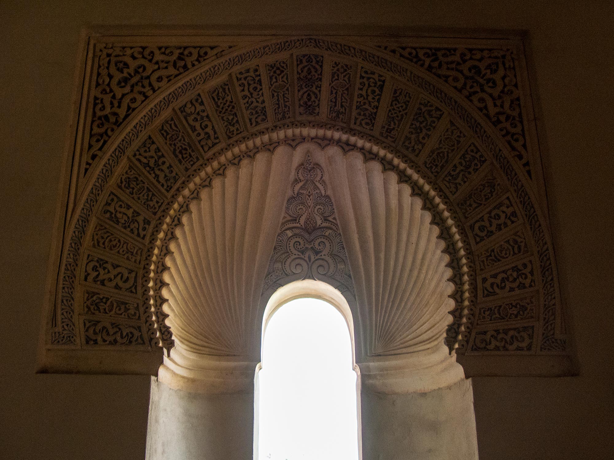 Malaga alcazaba architecture window detail