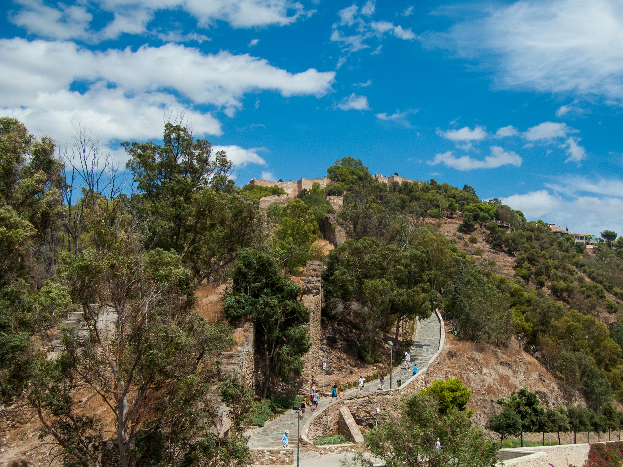Malaga Castillo de Gibralfaro pathway