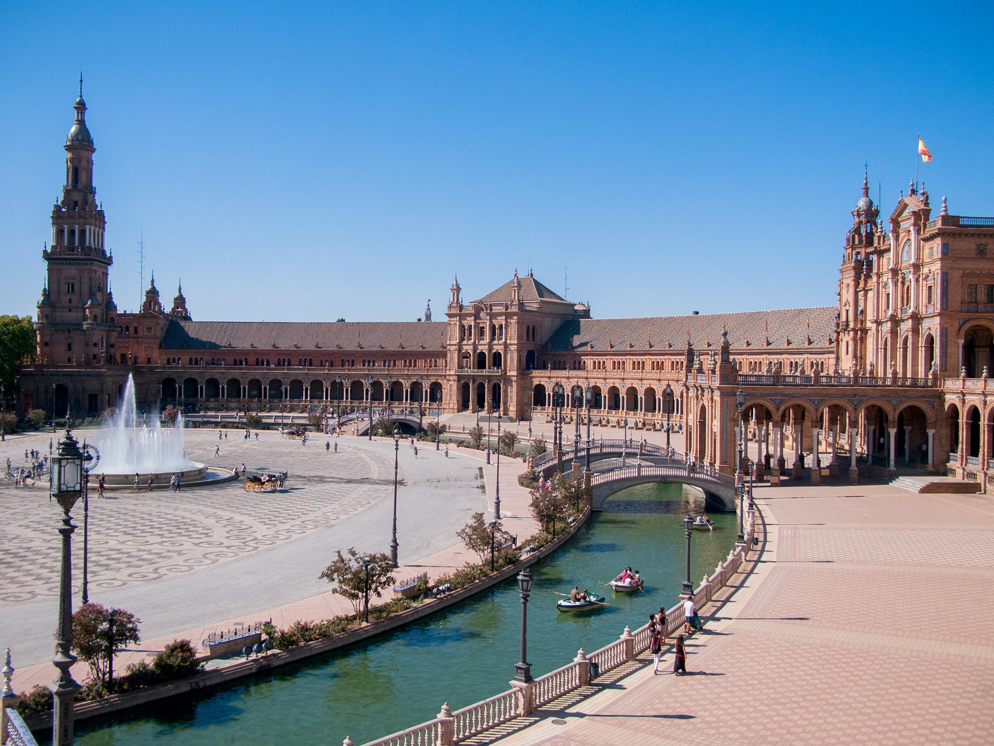 sevilla Plaza de Espana view top