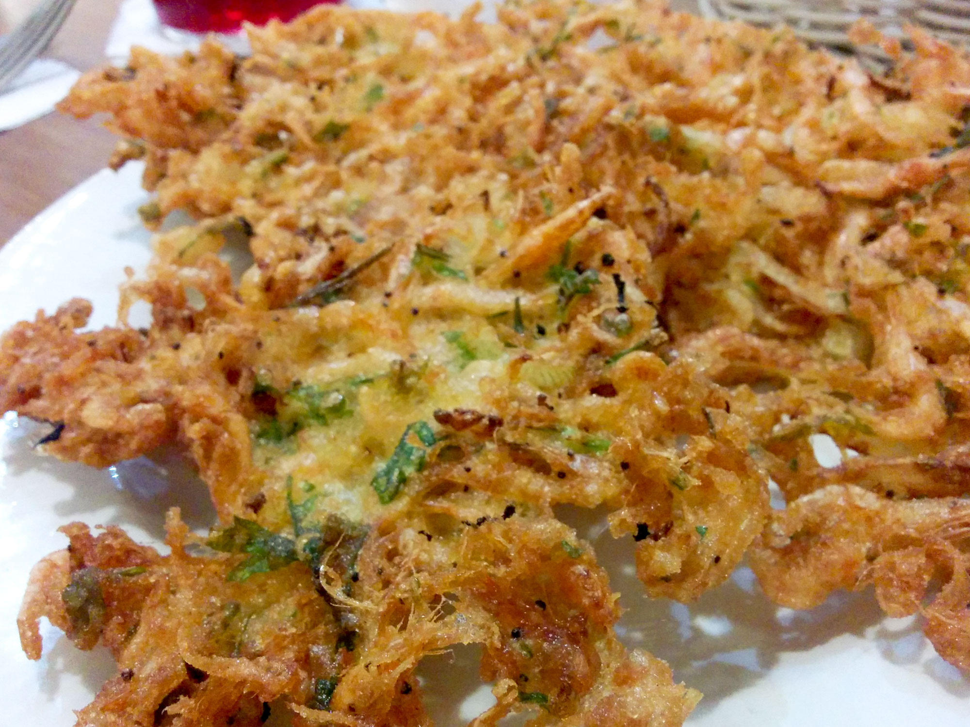 Tortilla de camarones shrimps