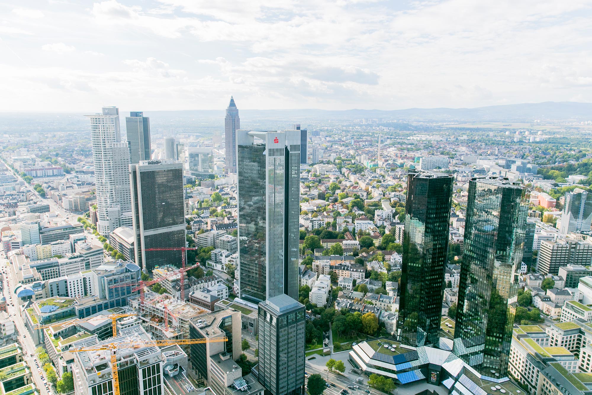 main tower mainhattan top view frankfurt