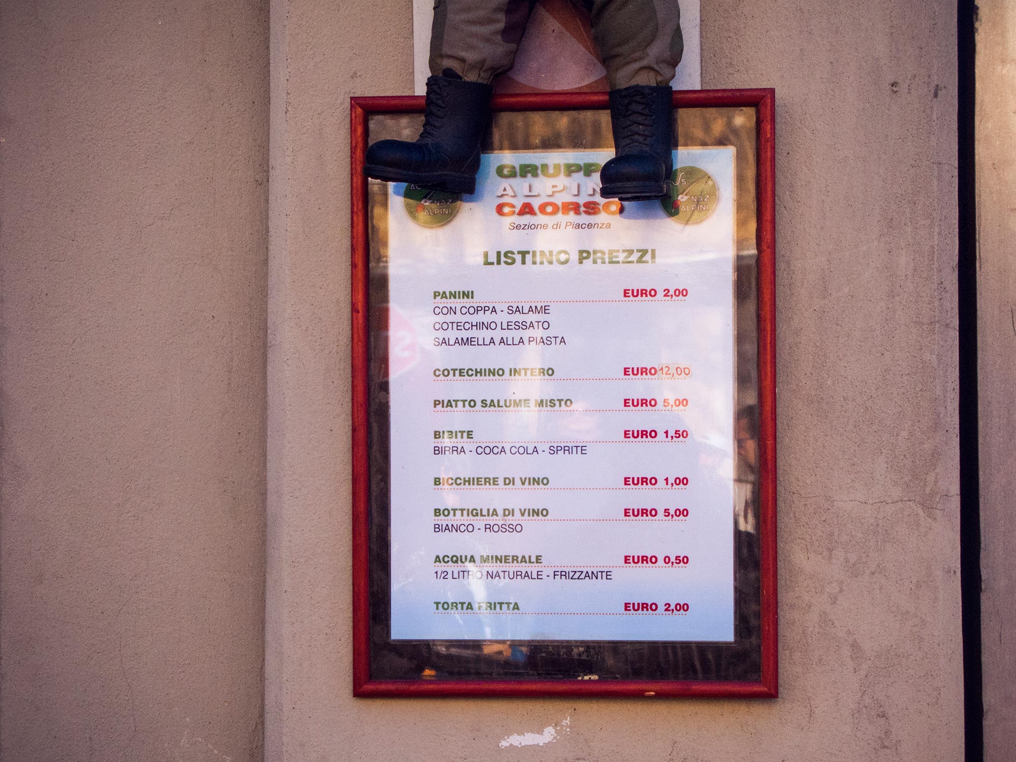 Italy Caorso Market aplini menu