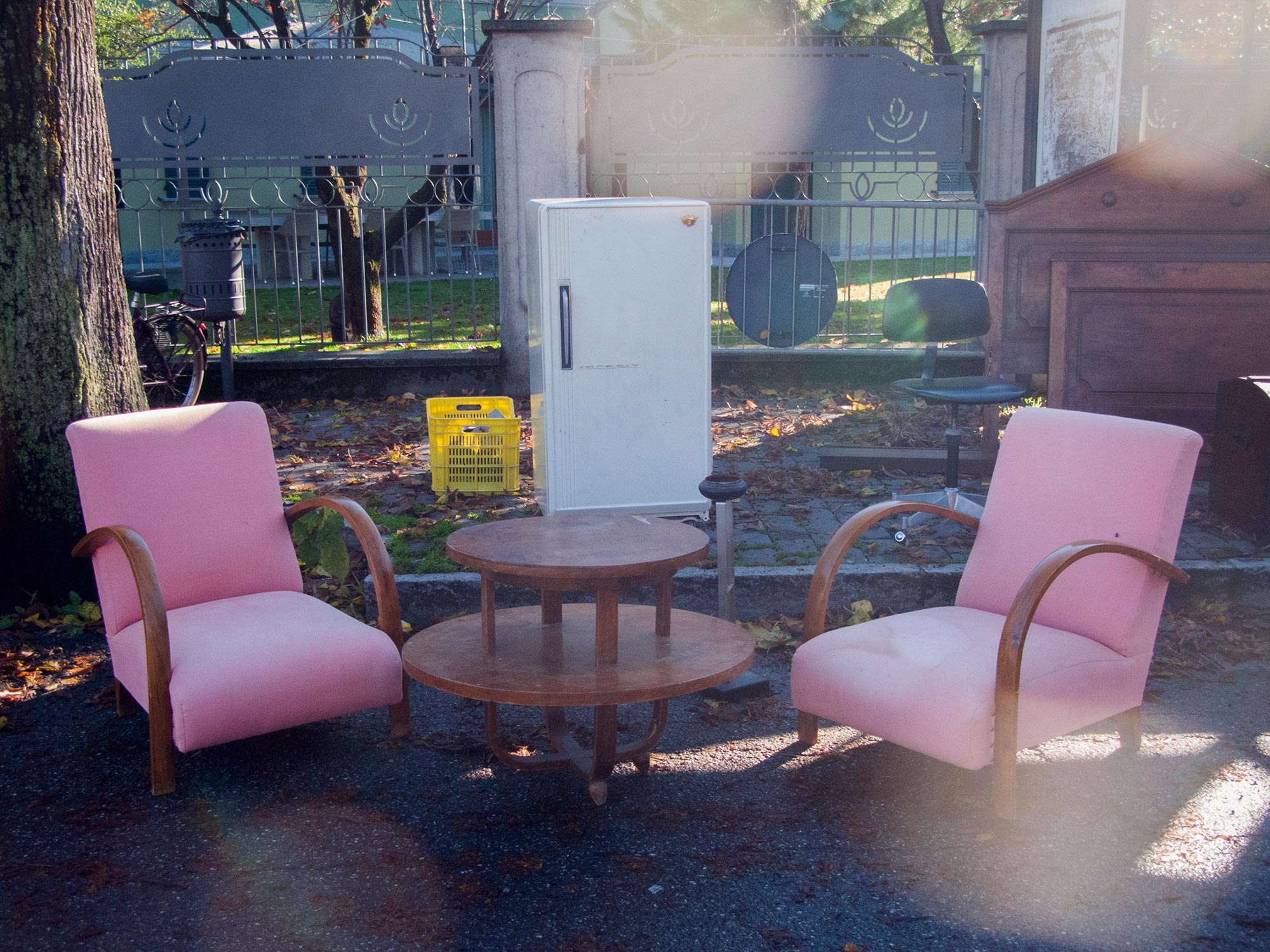 Italy Caorso Market improvised livingroom