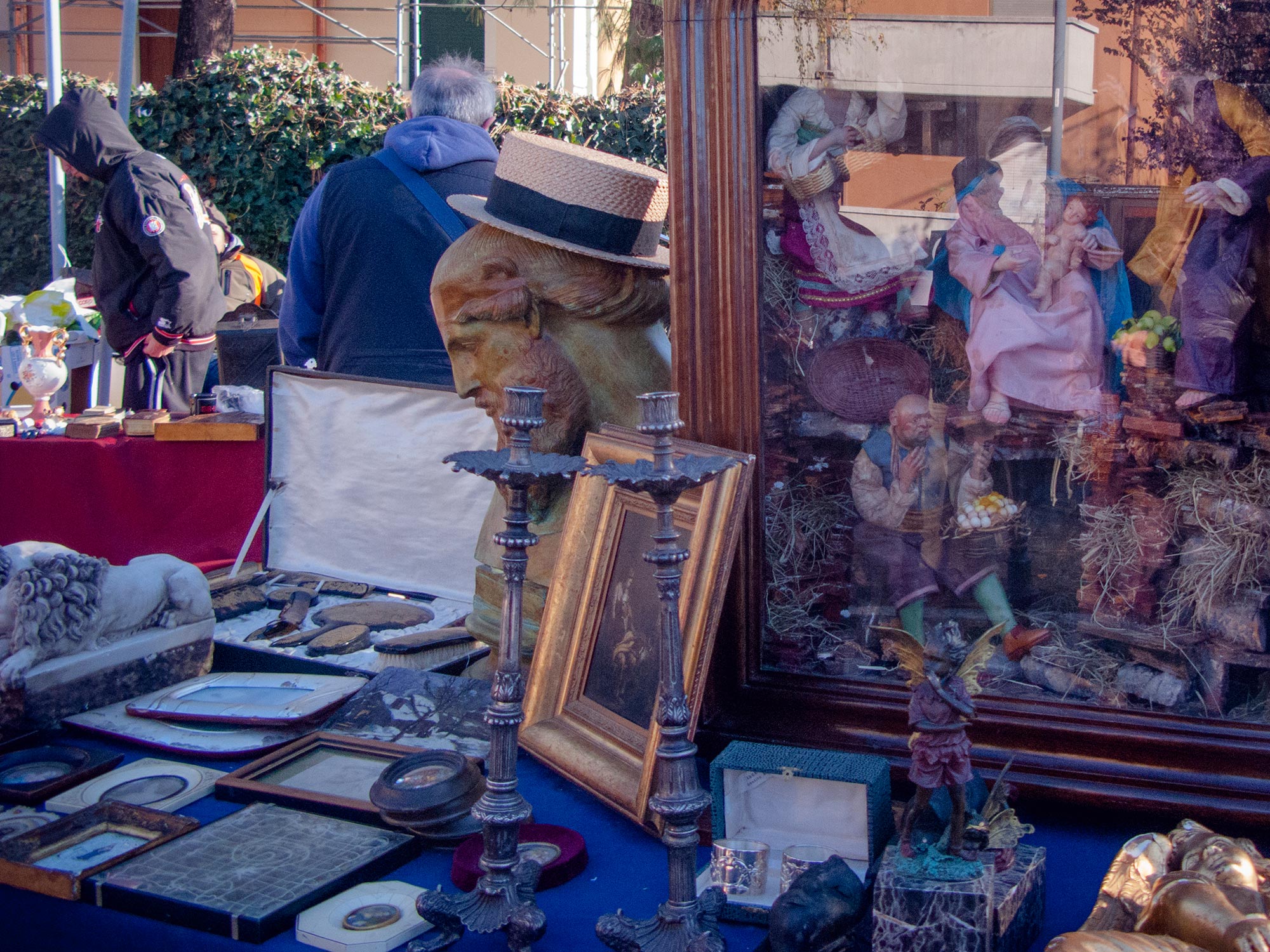 Italy Caorso Market jesus with hat