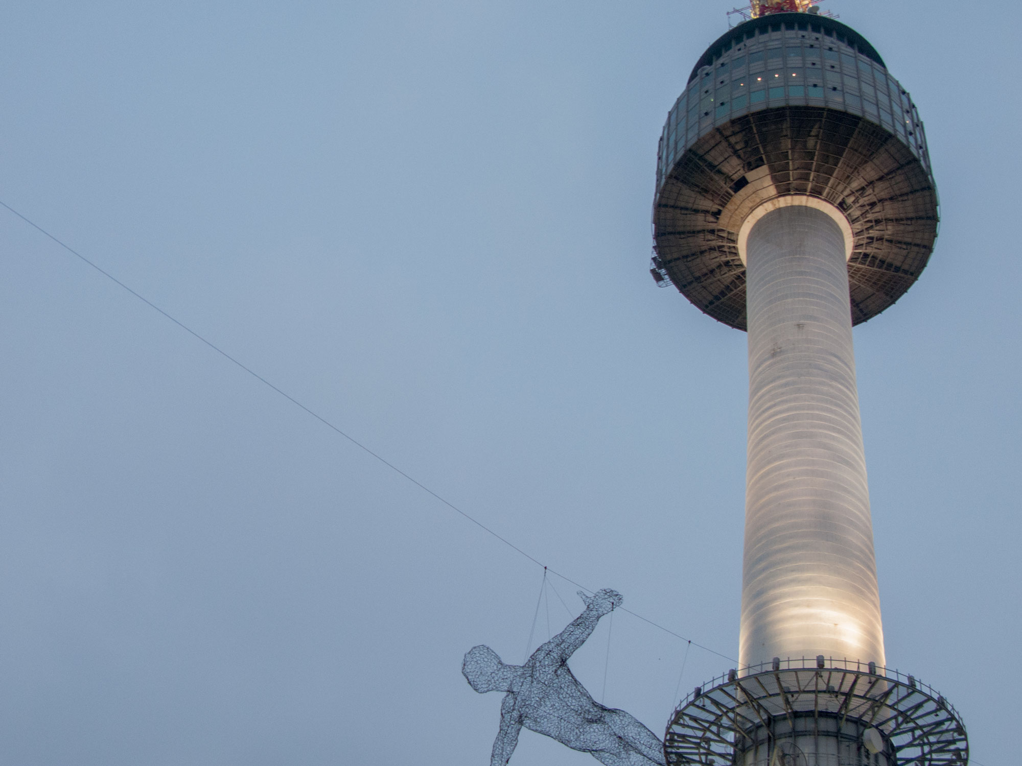 Korea Seoul NTower flying man