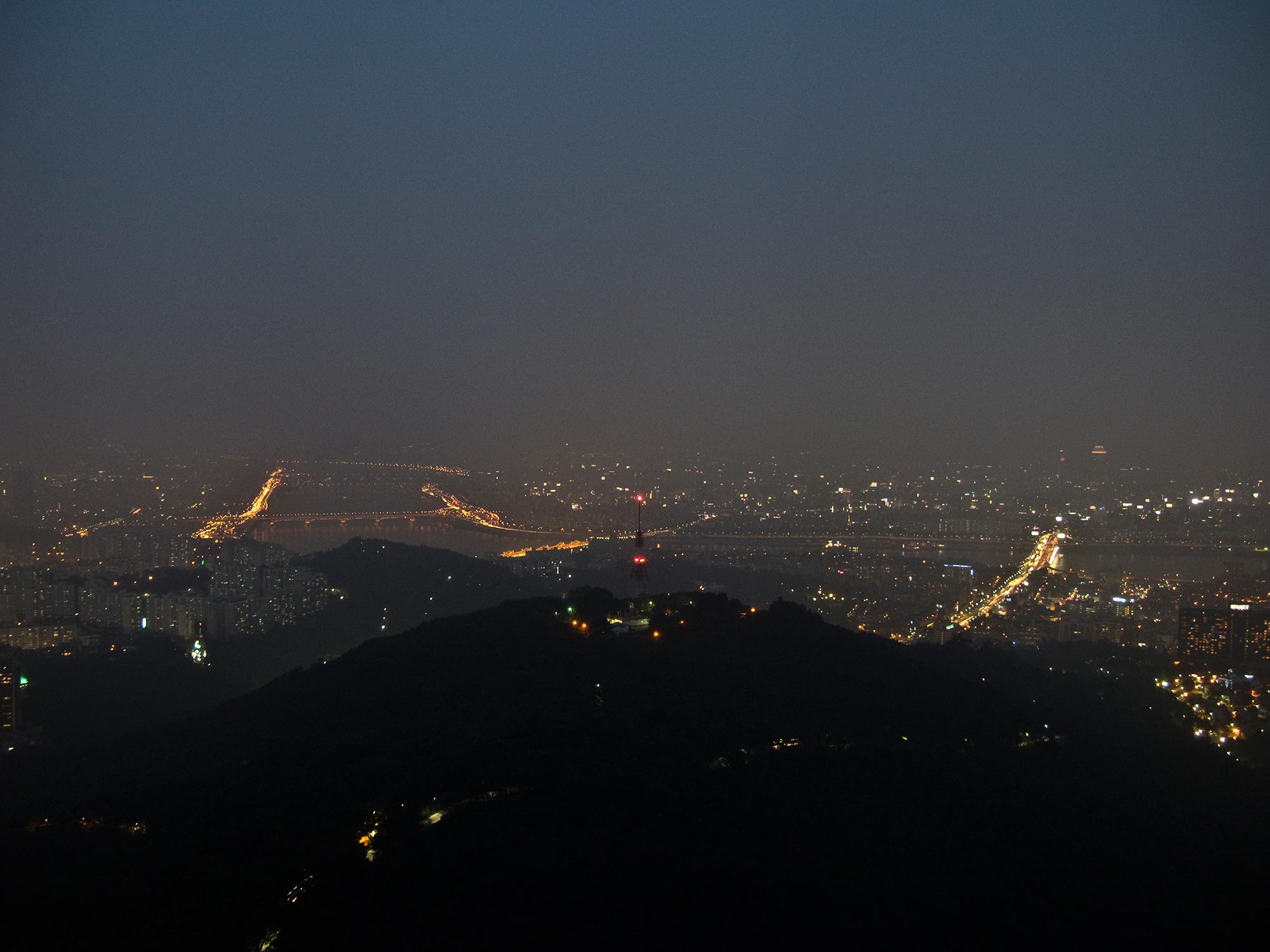 Korea Seoul NTower panorama night