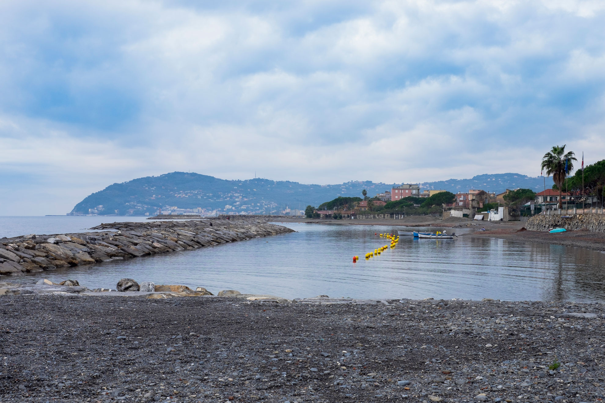 Italy Liguria Cervo beach sea