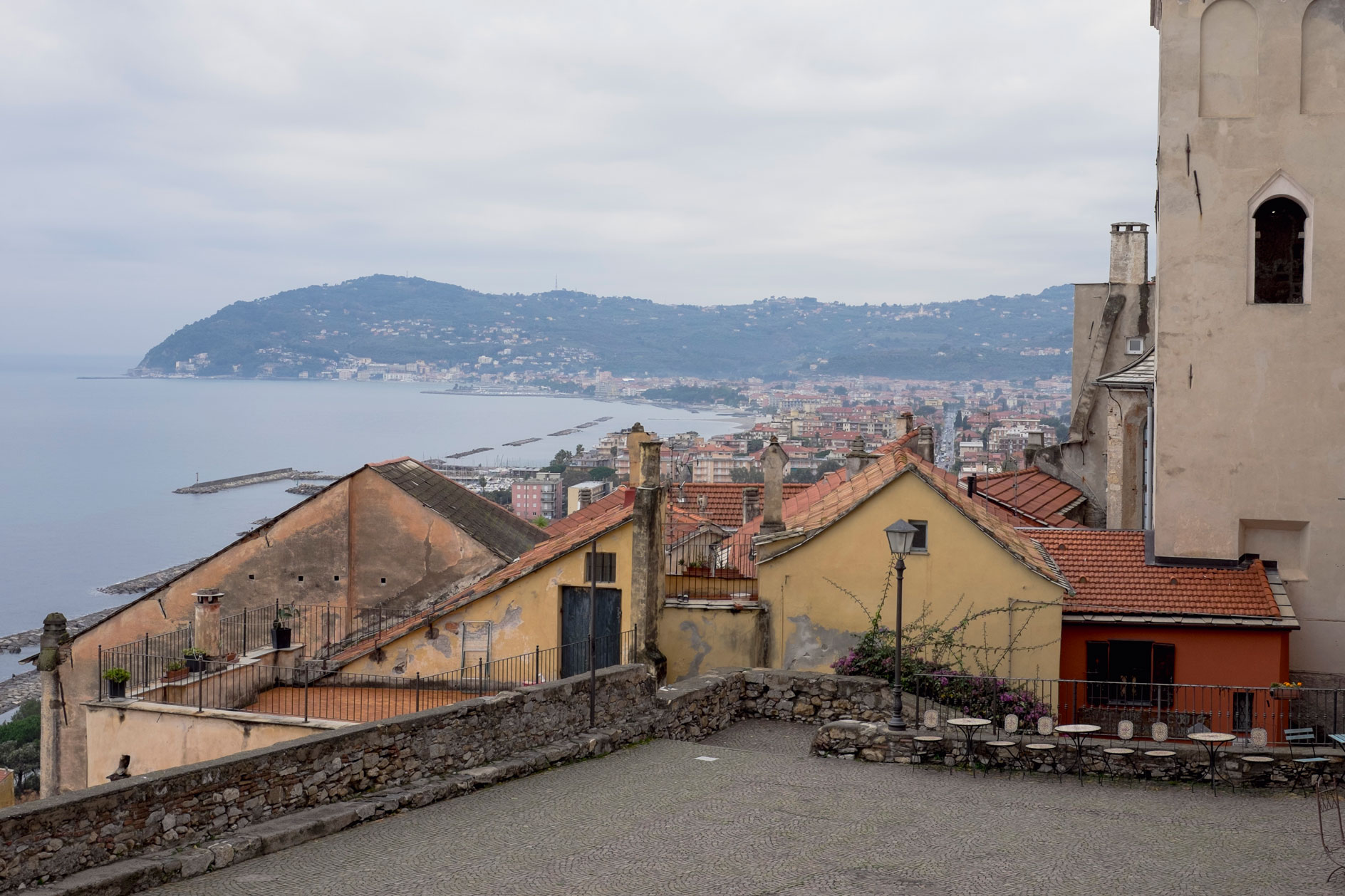 Italy Liguria Cervo terrace