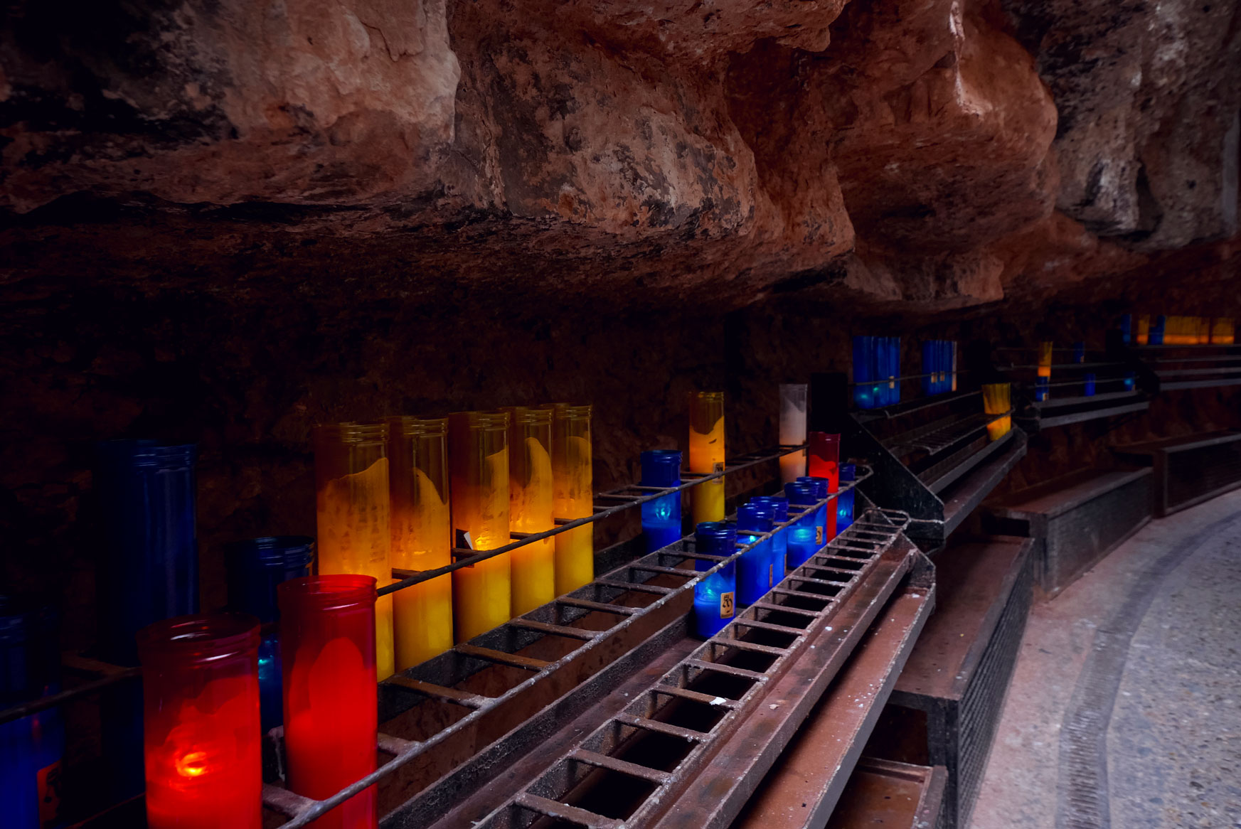 Spain Barcelona Montserrat Monastery Santa Maria candle path7