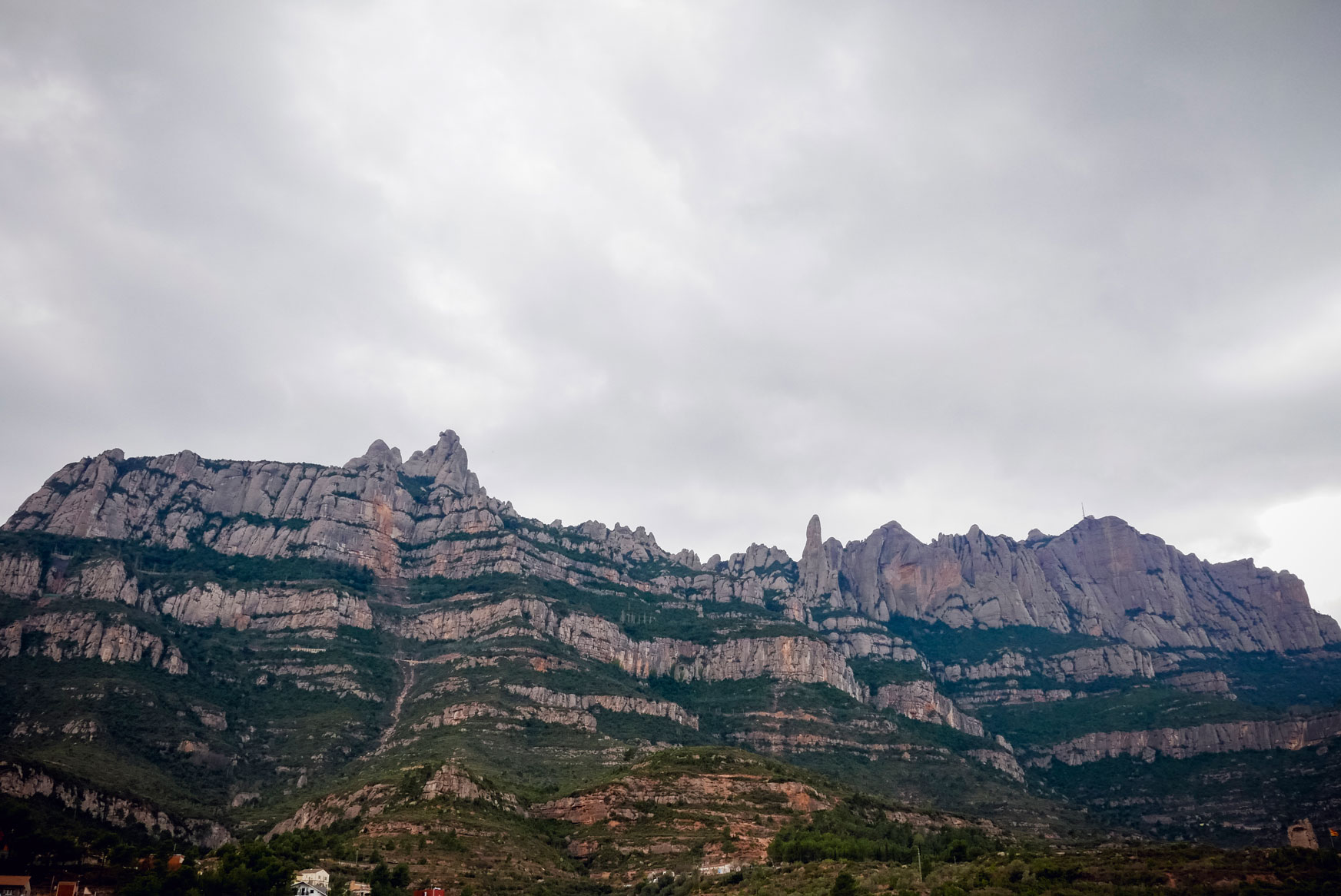 Spain Barcelona Montserrat Monastery from bottom