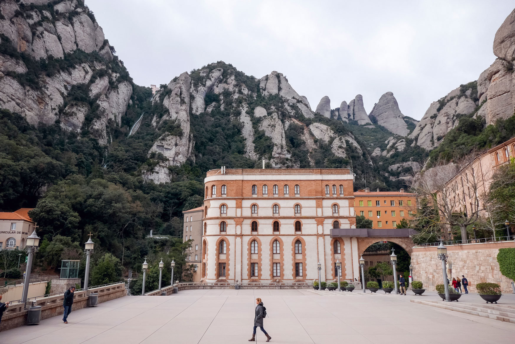 Spain Barcelona Montserrat Monastery main square4