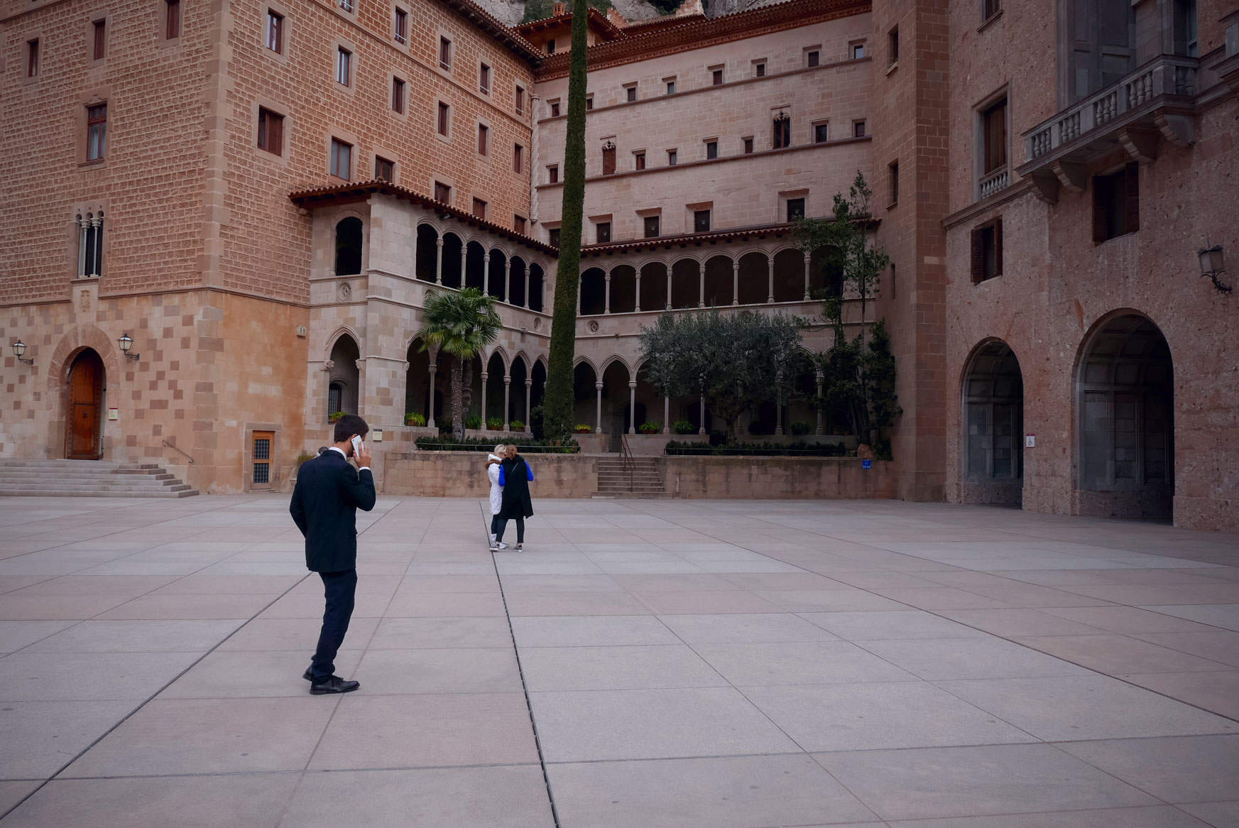 Spain Barcelona Montserrat Monastery main square8