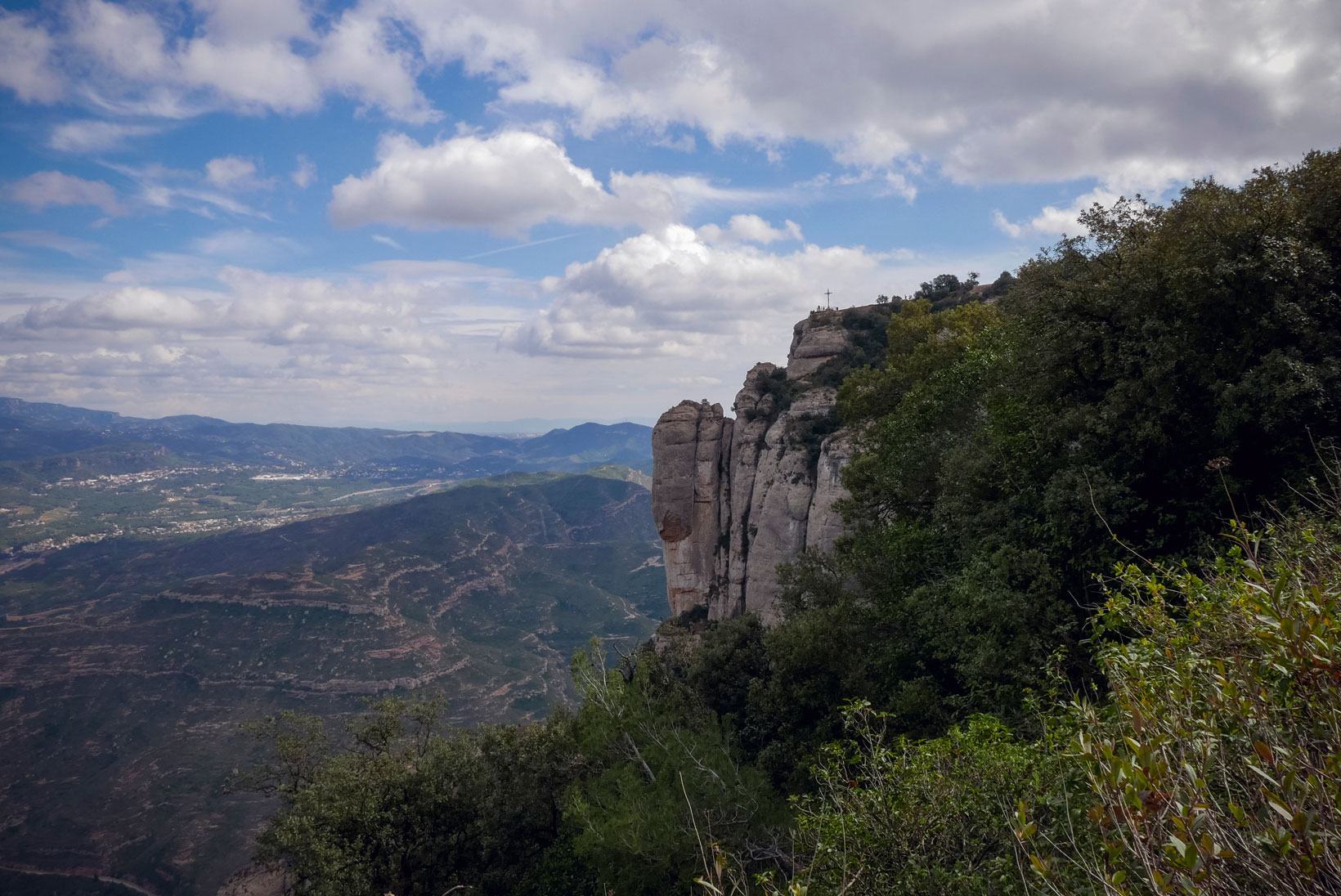 Spain Barcelona Montserrat Monastery sant miguel cross trekking1