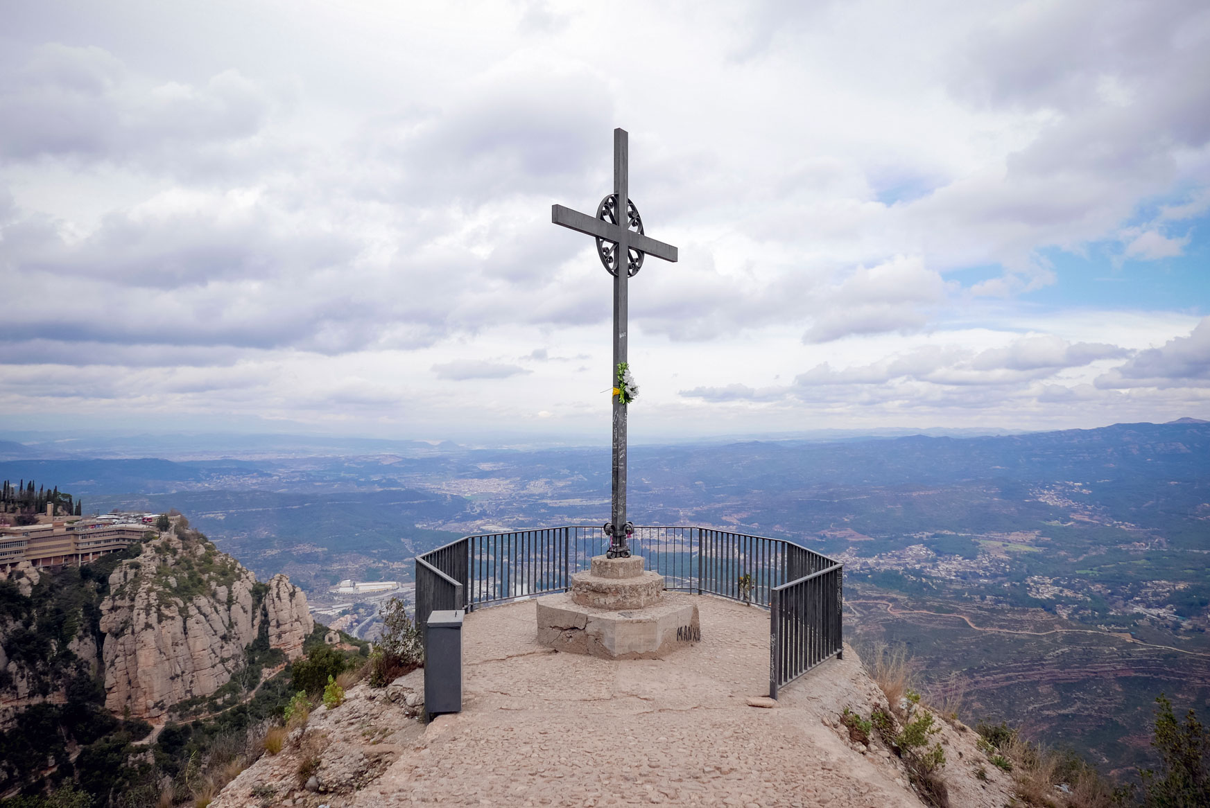 Spain Barcelona Montserrat Monastery sant miguel cross trekking11