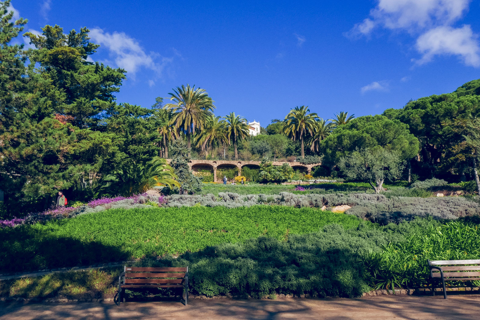 Spain Barcelona Parc Guell garden