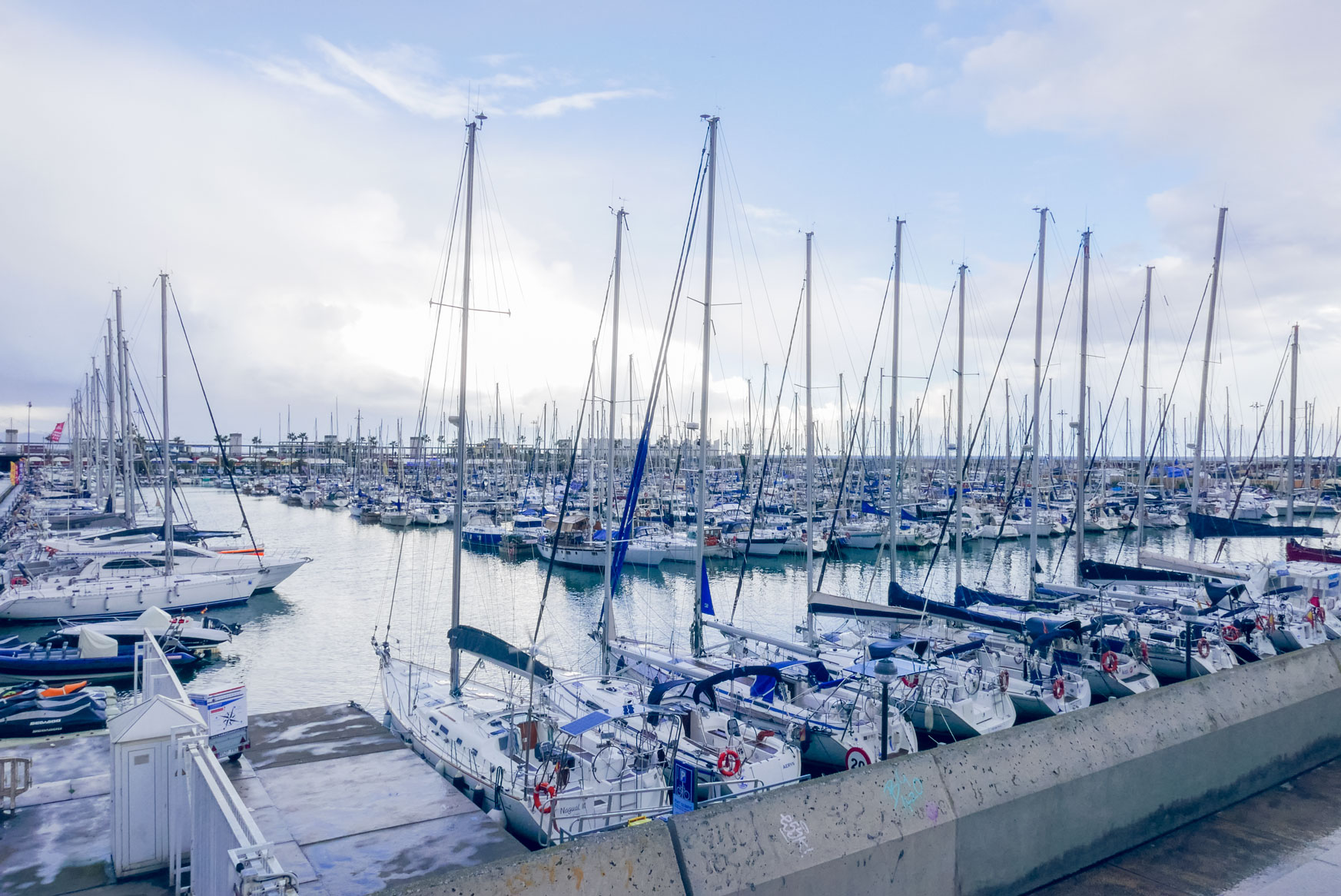 Spain Barcelona beach barceloneta boats