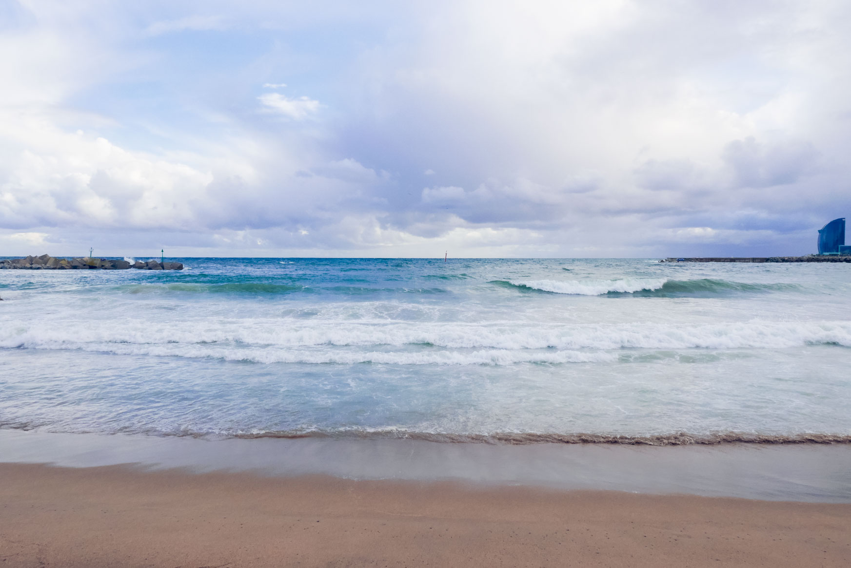 Spain Barcelona beach barceloneta sea